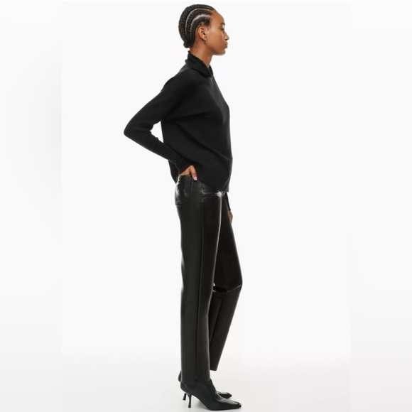 Wilfred Cyprie Merino Wool Mockneck Sweater Black Size Small Aritzia #56718 - Picture 4 of 10